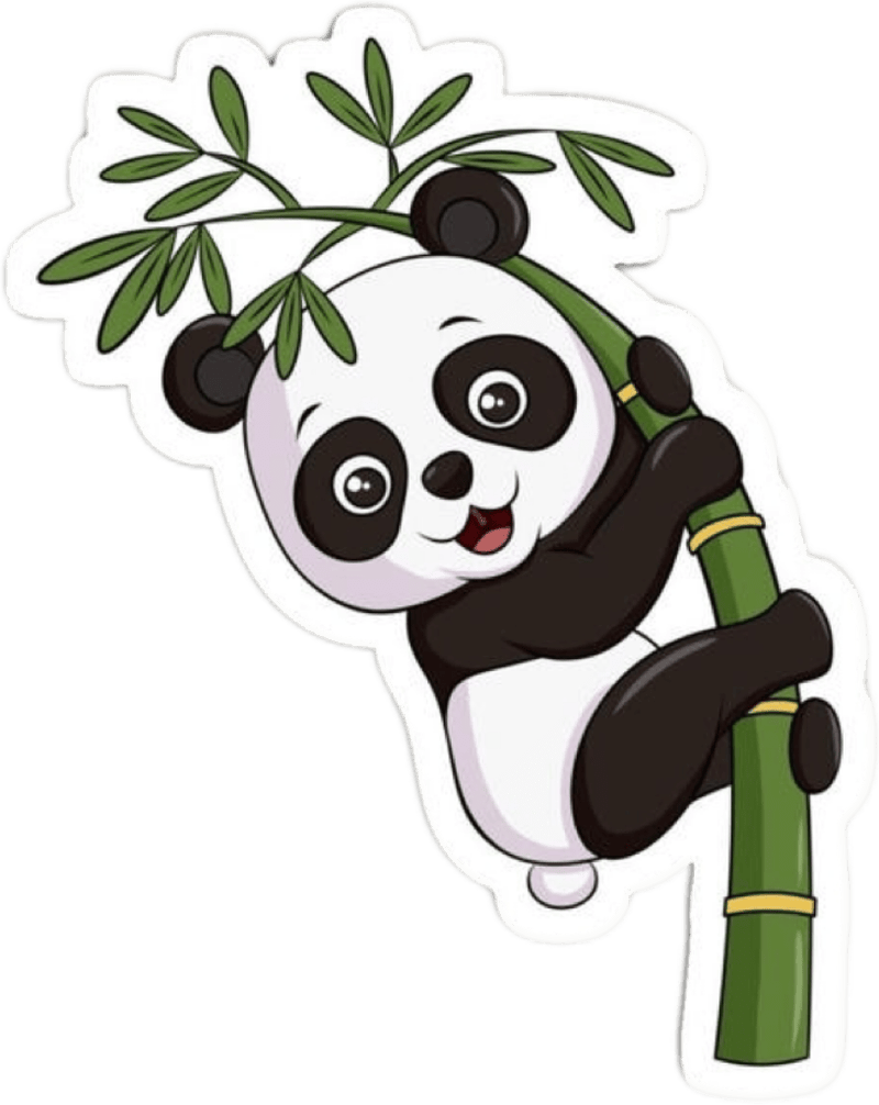 Hình ảnh quen thuộc mang lại sticker gấu trúc gần gũi