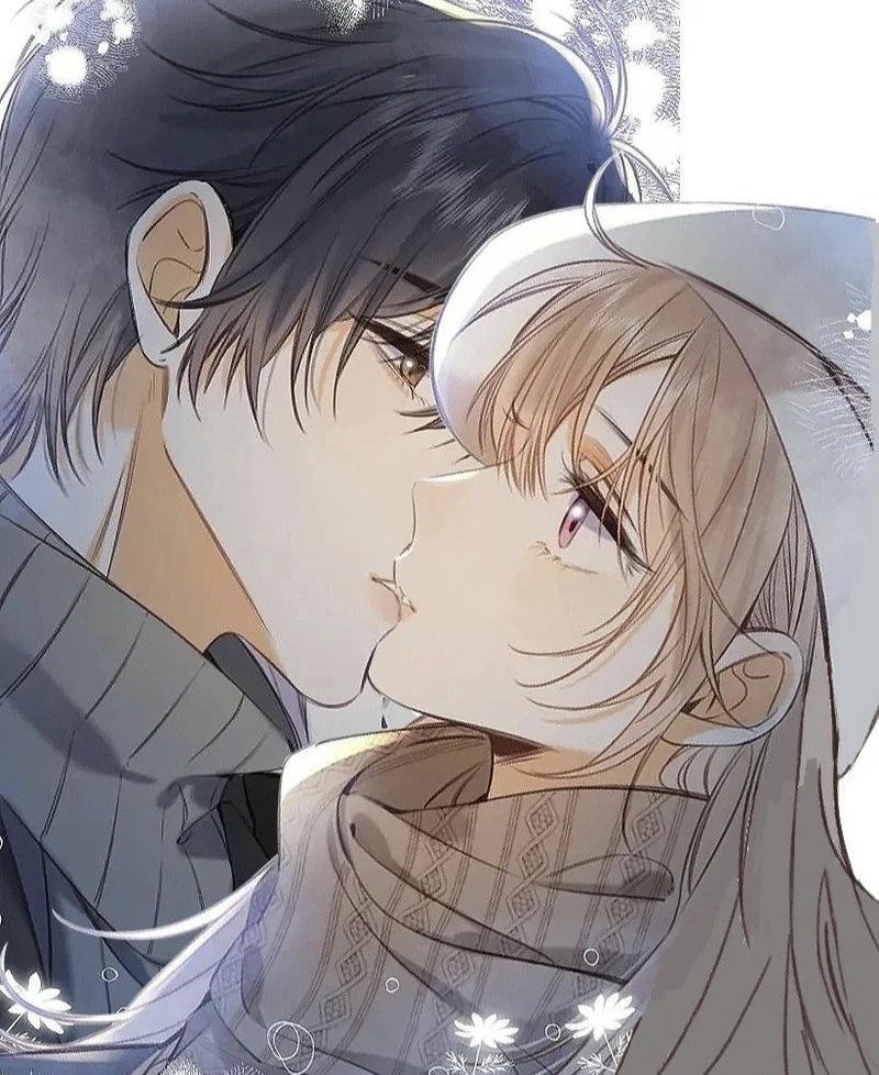 Hình anime hôn nhau đôi nhân vật áp sát nhau