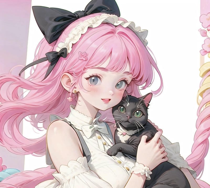 Hình anime nữ dễ thương siêu xinh làm avatar