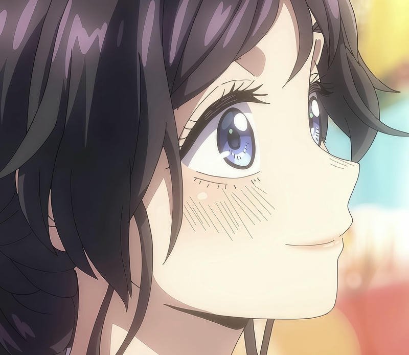 Hình anime nữ tóc ngắn đáng yêu dùng ảnh đại diện