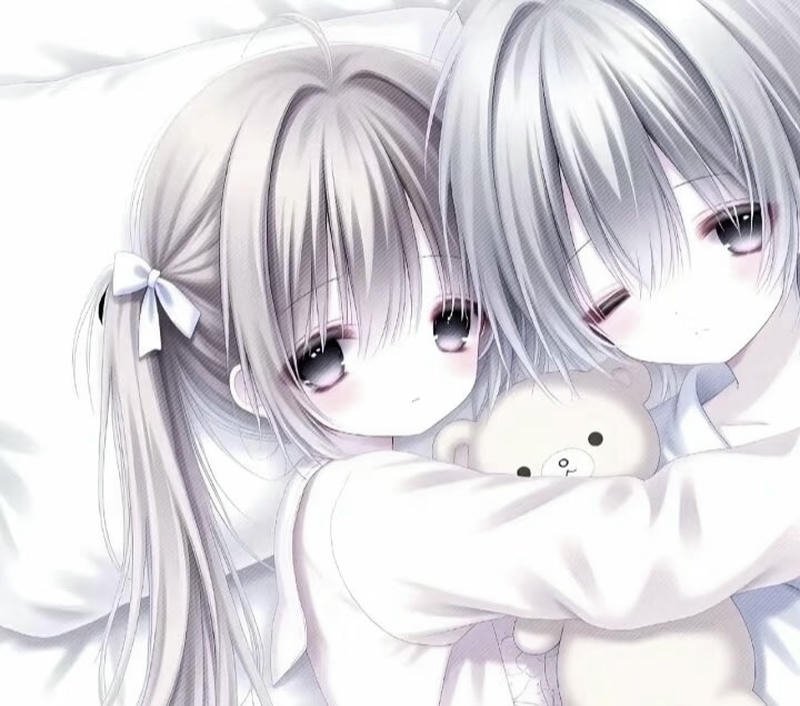 Hình avatar đôi anime cặp đôi nhìn cùng hướng