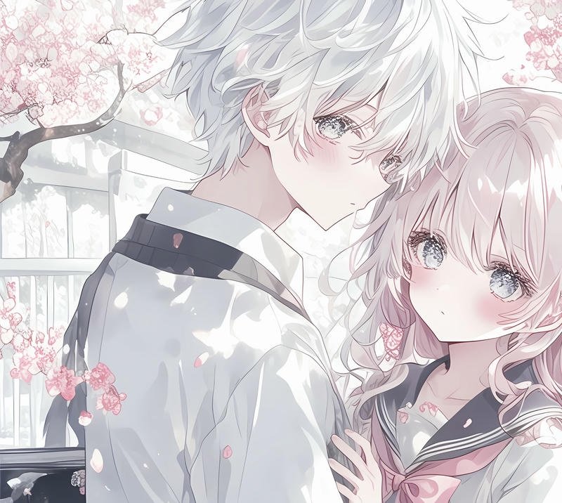 Hình avatar đôi anime đôi nam nữ cùng ảnh