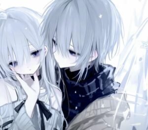 Hình avatar đôi anime hai người cạnh nhau