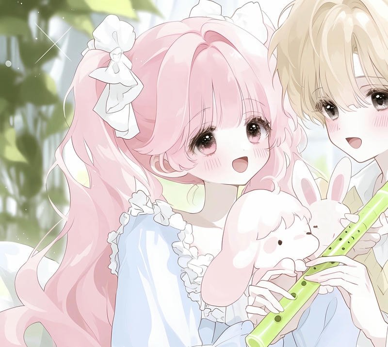 Hình avatar đôi anime hai nhân vật cạnh nhau