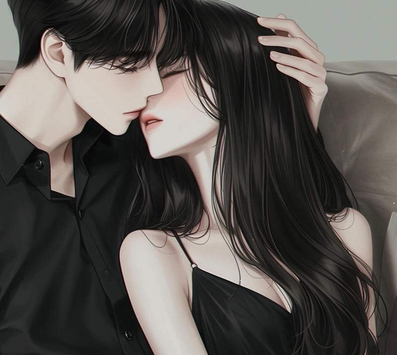 Hình avatar đôi anime hai nhân vật tạo thành đôi