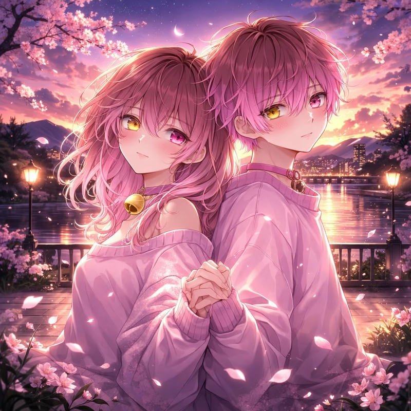 Hình avatar đôi anime ngầu cặp nhân vật ánh mắt sắc