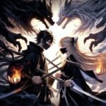 Hình avatar đôi anime ngầu đôi nhân vật đứng gần nhau