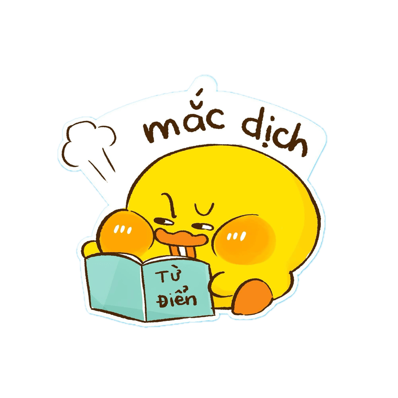 Hình dán con vịt mang nét vui vẻ đáng yêu