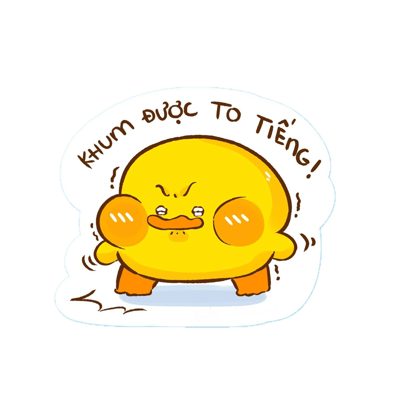 Hình dán con vịt với nét đáng yêu tự nhiên