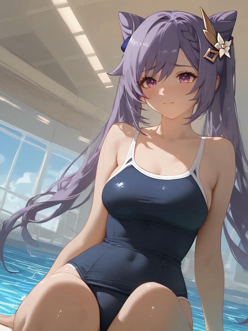 Hình gái anime mặc bikini phong cách dễ thương