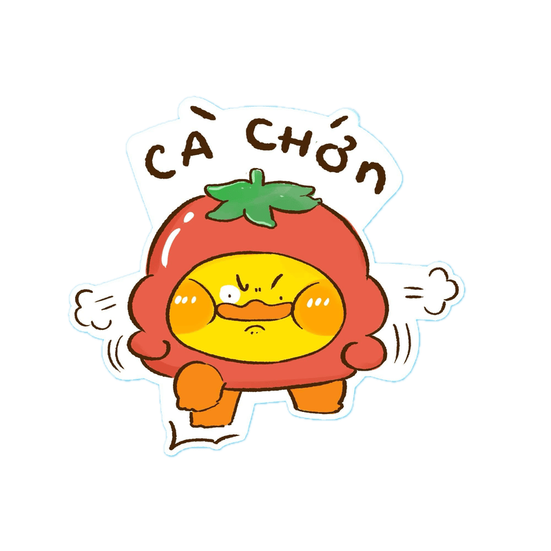 Hình sticker con vịt với dáng nhỏ xinh ngộ nghĩnh