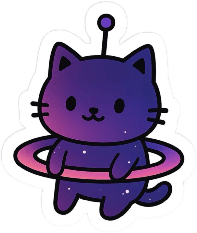 Hình sticker mèo gây ấn tượng nhờ dáng vẻ đáng yêu