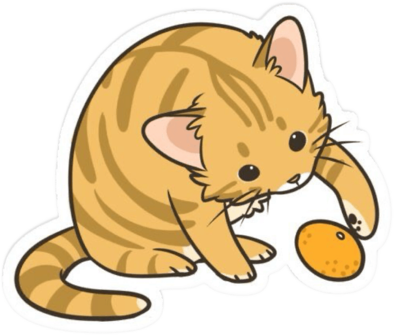 Hình sticker mèo mang nét ngộ nghĩnh rất dễ thương
