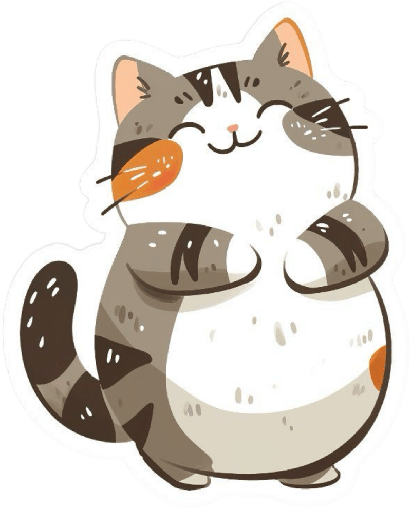 Hình sticker mèo tạo cảm giác gần gũi và dễ chịu