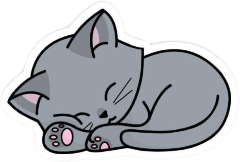 Hình sticker mèo thể hiện nét đáng mến tự nhiên