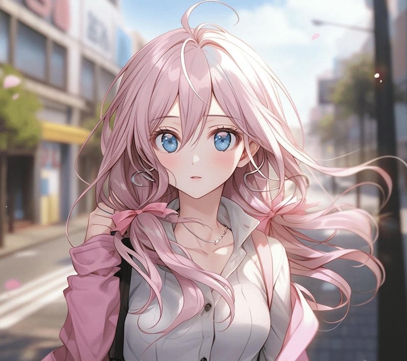 Nhân vật anime nữ ánh mắt sáng phù hợp avatar