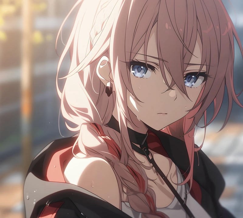 Nhân vật nữ anime phong cách nghệ thuật ảnh đại diện