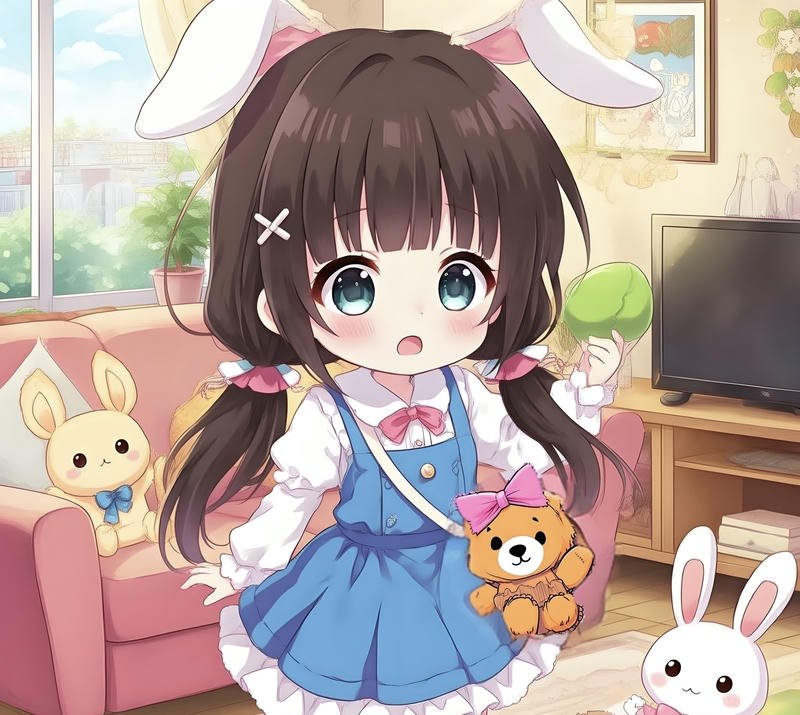 Nhân vật nữ anime xinh đẹp phong cách đáng yêu