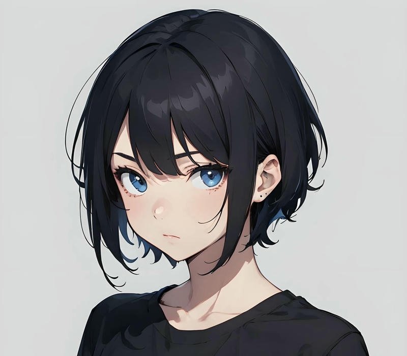 Nữ anime ánh mắt lạnh thần thái mạnh mẽ cuốn hút