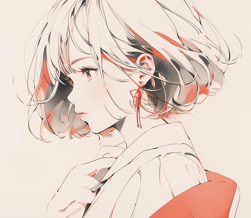 Nữ anime mạnh mẽ với ánh nhìn đầy bí ẩn
