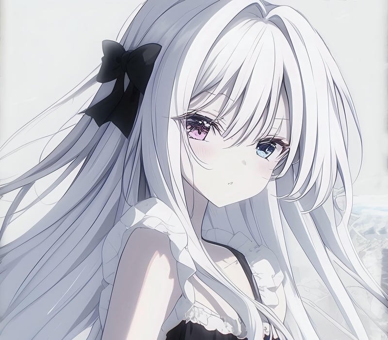 Nữ anime tóc dài phong thái lạnh lùng đầy cuốn hút