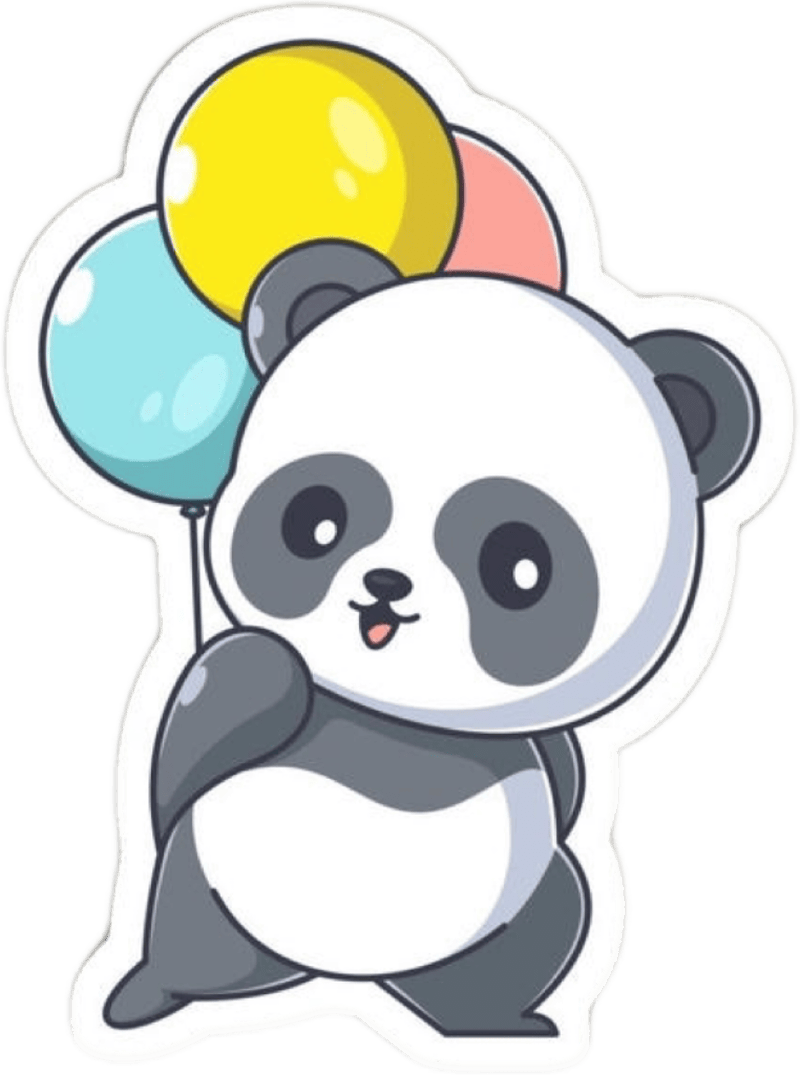 Phong cách gần gũi giúp sticker gấu trúc cuốn hút