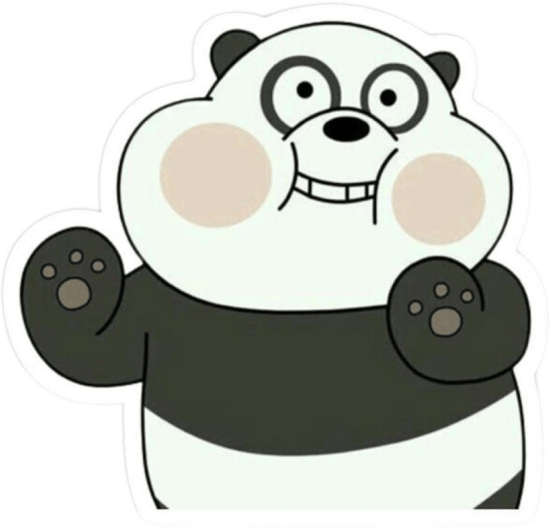 Phong cách tinh giản giúp sticker gấu trúc cuốn hút