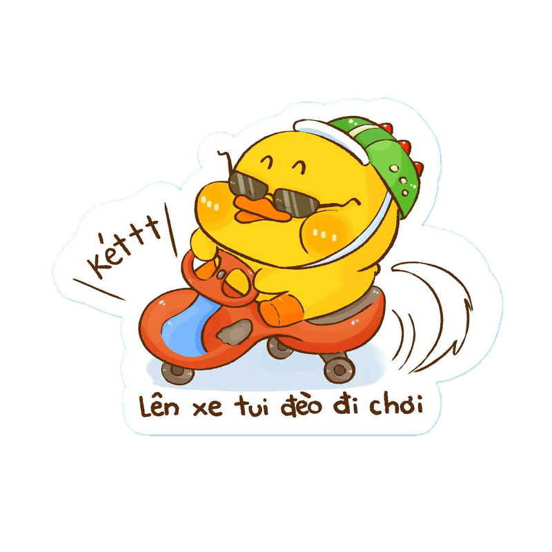 Sticker con vịt với ánh mắt hiền hòa dễ mến