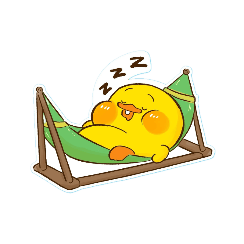 Sticker con vịt với gương mặt hiền dễ mến