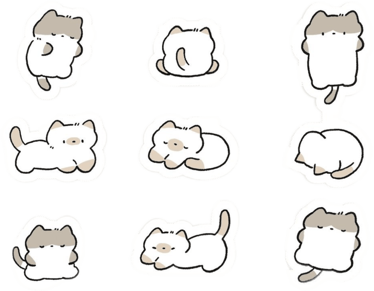 Sticker mèo cute thumbnail