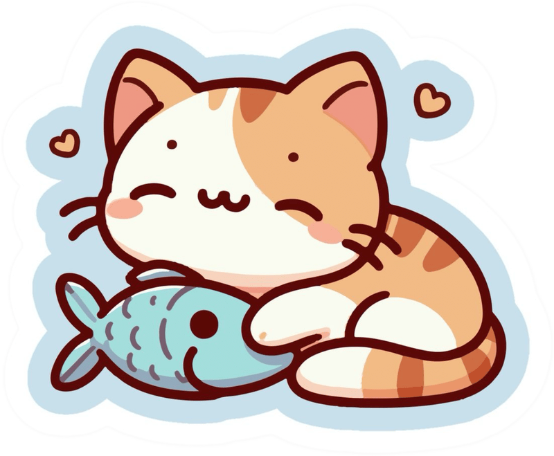Sticker mèo xuất hiện với ánh mắt sáng trong