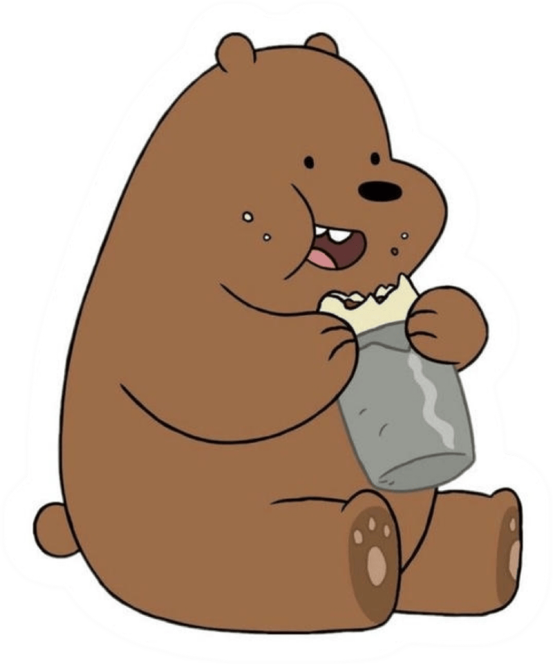 Tạo hình tròn trịa mang lại sticker gấu cute đáng yêu