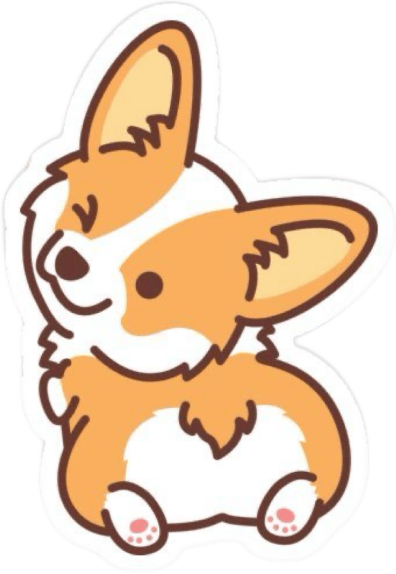 Ảnh sticker chó Shiba thể hiện thần thái hoạt bát