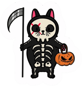 Cảm giác bất ngờ nhẹ nhàng trong sticker halloween