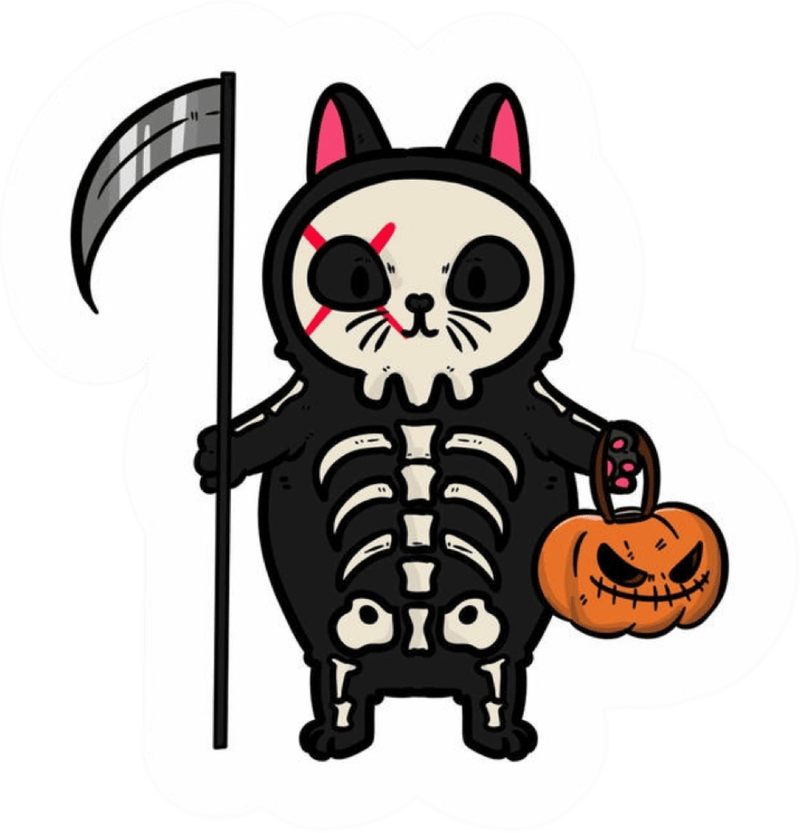 Cảm giác bất ngờ nhẹ nhàng trong sticker halloween
