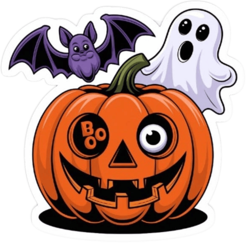 Cảm giác hấp dẫn nhẹ trong sticker halloween