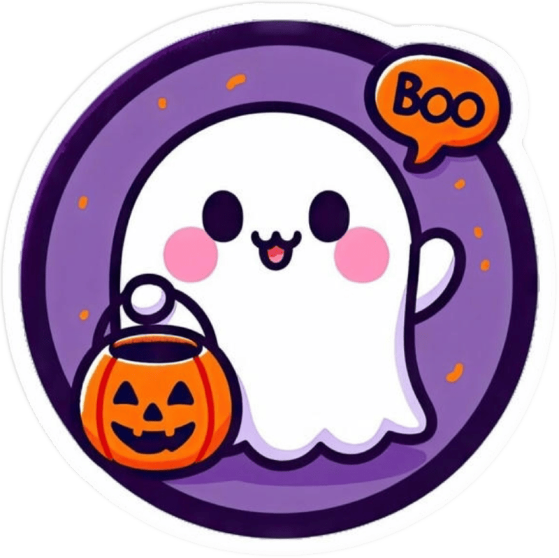 Cảm nhận nhẹ nhàng pha yếu tố kỳ lạ trong sticker halloween
