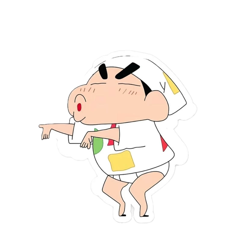 Hình dán chibi đáng yêu với biểu cảm thân thiện