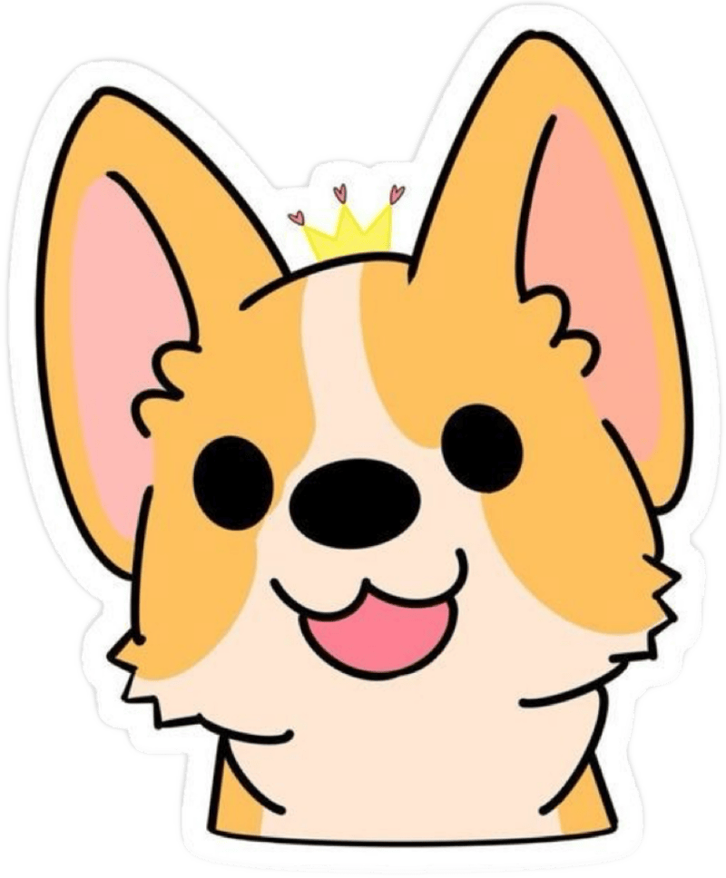 Hình dán chó Shiba với thần thái vui tươi