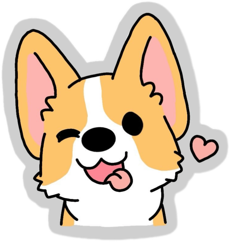 Hình sticker chó Shiba gợi lên sự hài hước đáng yêu