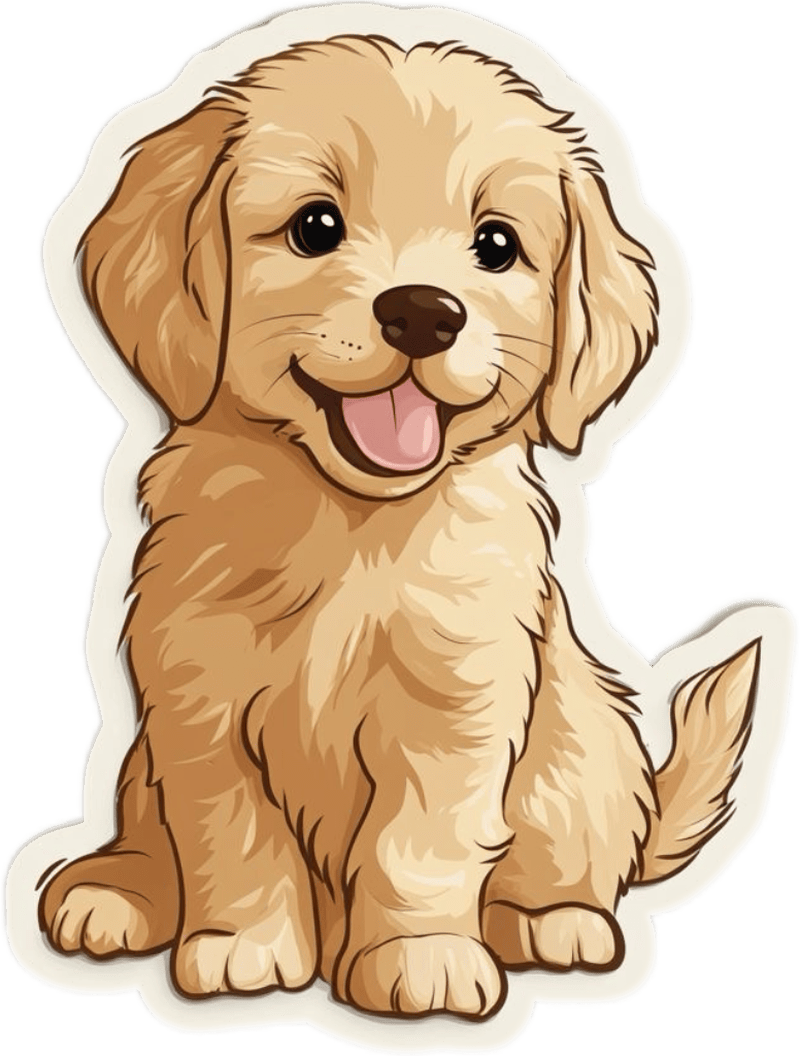 Hình sticker chó mang cảm giác sinh động cuốn hút