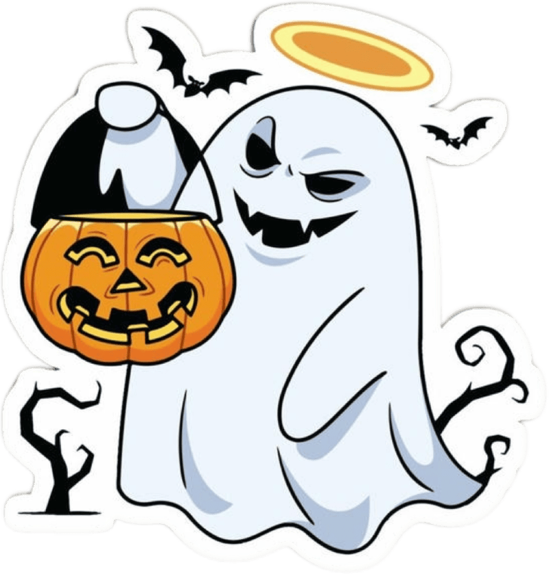 Không khí huyền bí bao trùm tạo cảm giác sticker halloween