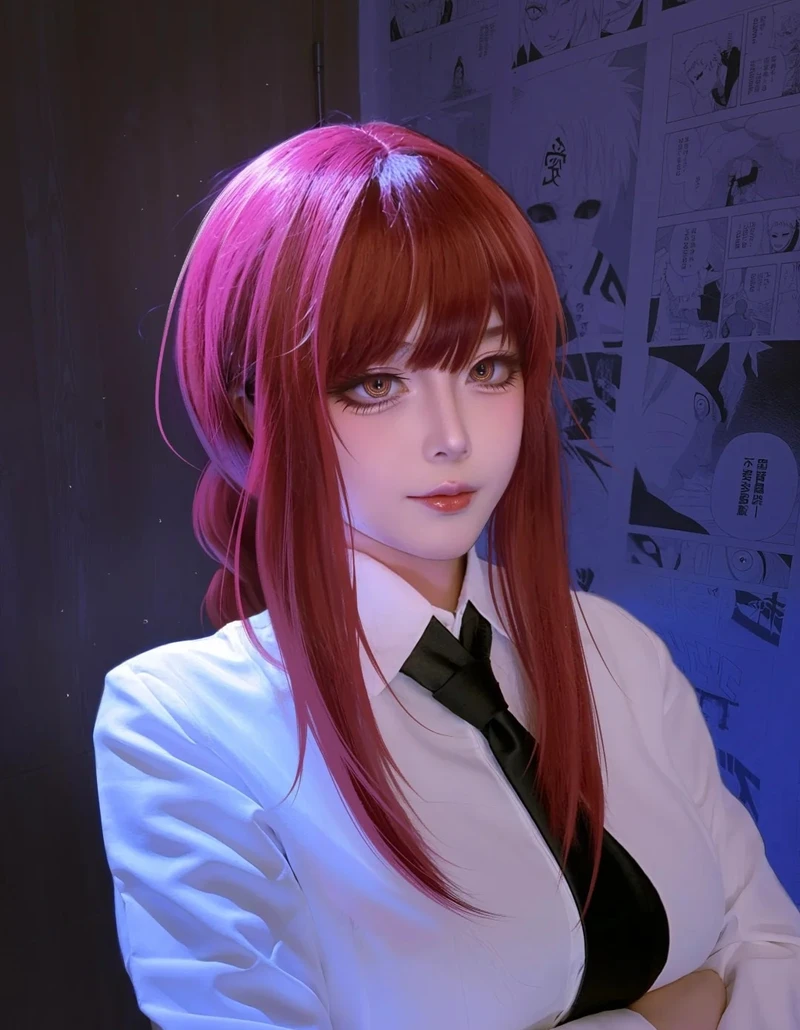 Một phiên bản sáng tạo của Makima cosplay trong concept hiện đại