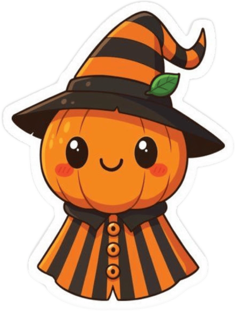 Nét tinh nghịch thể hiện rõ trong sticker halloween