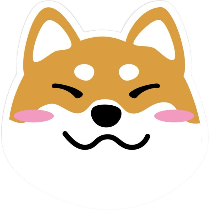 Nhãn dán chó Shiba có phong cách hoạt bát