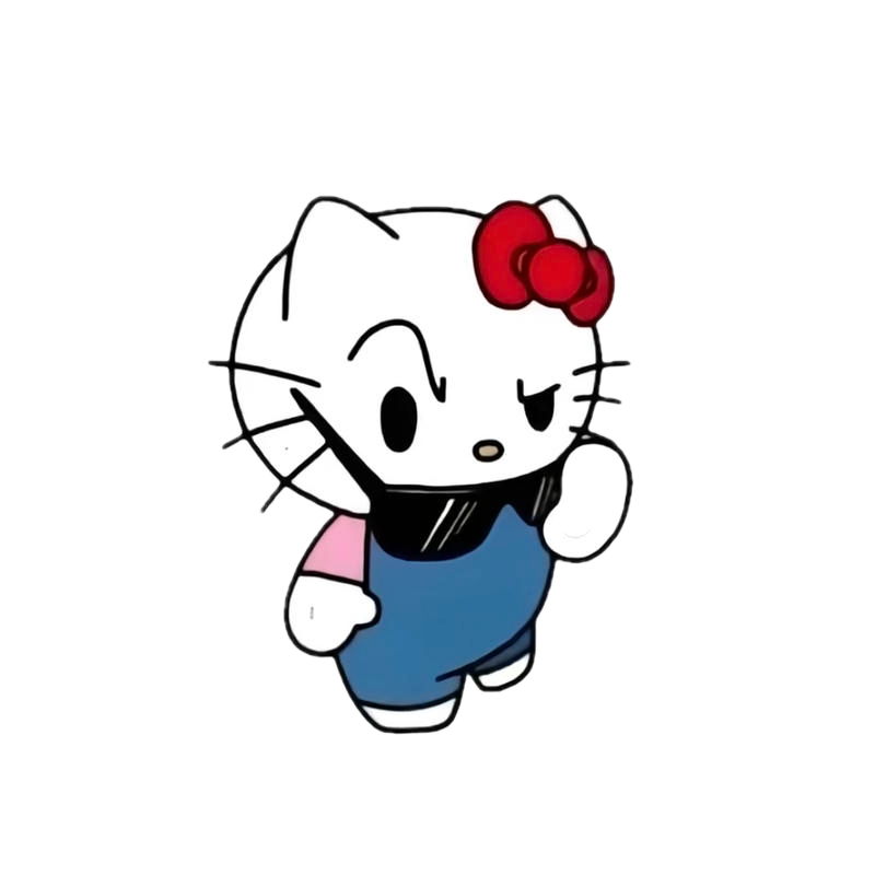 Nhãn dán gương mặt chibi với nét dễ thương tự nhiên