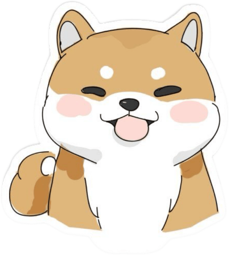 Sticker chó Shiba nổi bật với vẻ ngoài tinh nghịch