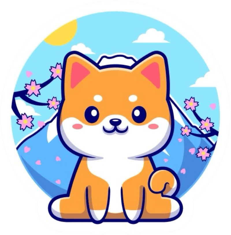 Sticker chó Shiba xuất hiện với đôi mắt linh hoạt