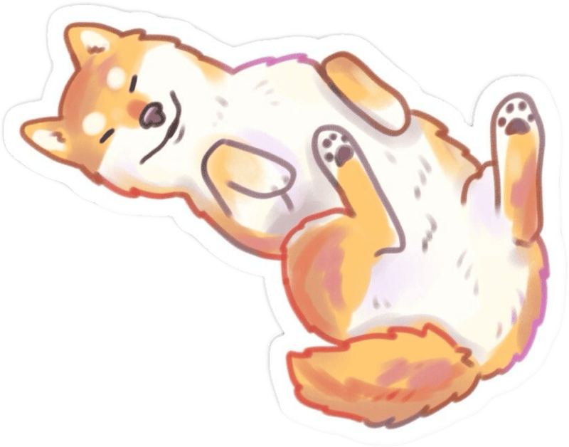 Sticker chó Shiba xuất hiện với đôi mắt tinh ranh