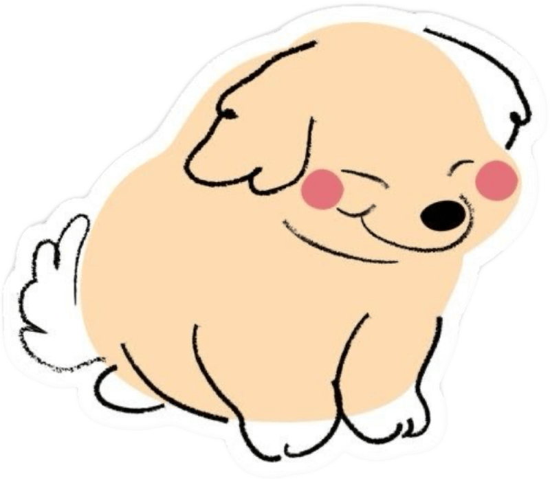 Sticker chó tạo điểm nhấn bằng nét mặt hồn nhiên